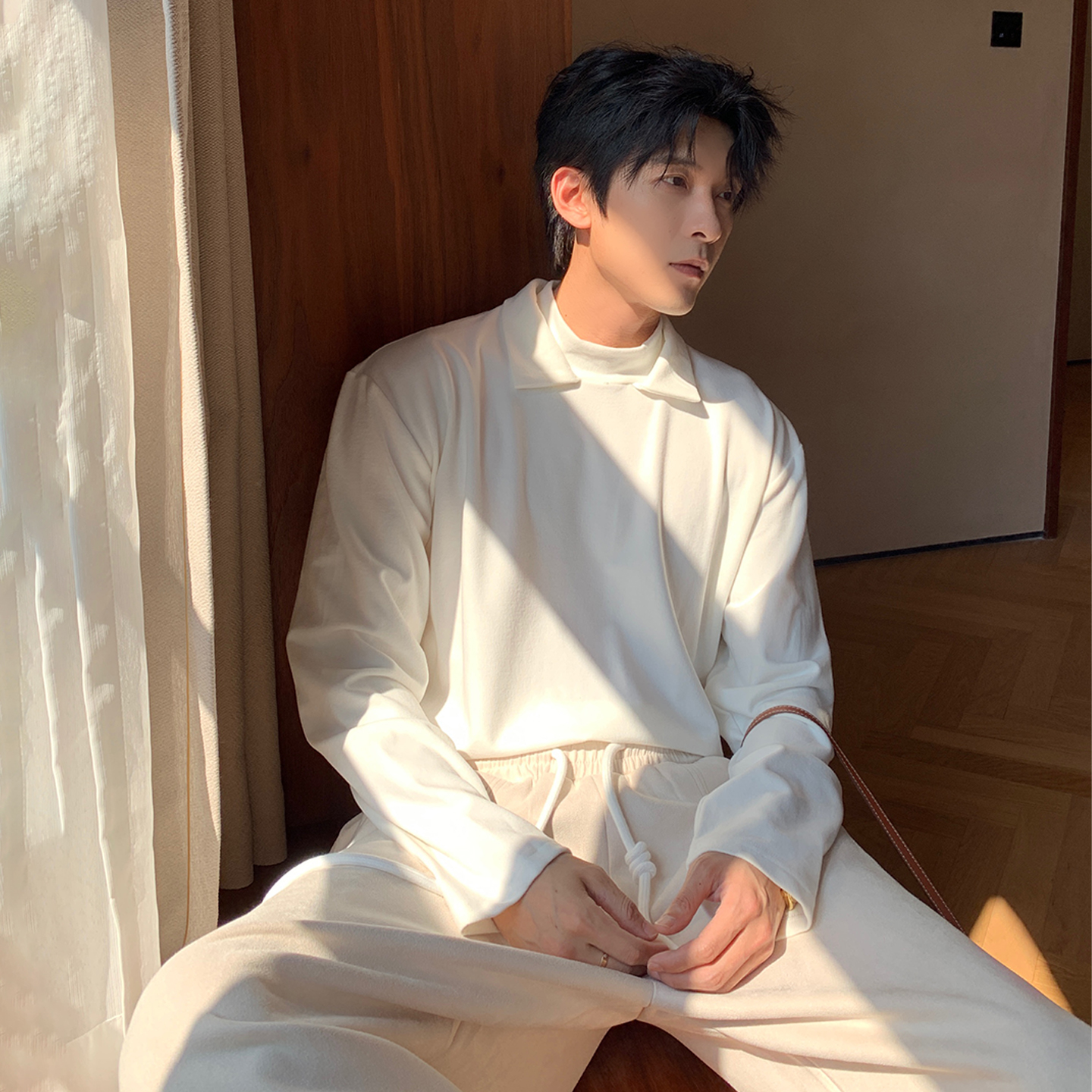 Hualun春秋内搭打底衫男款2025正流行T恤男长袖韩版百搭保暖上衣 - 图0