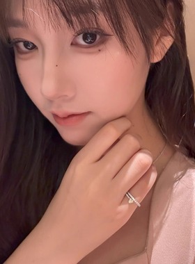 小众设计师款黄钻爱心尾戒