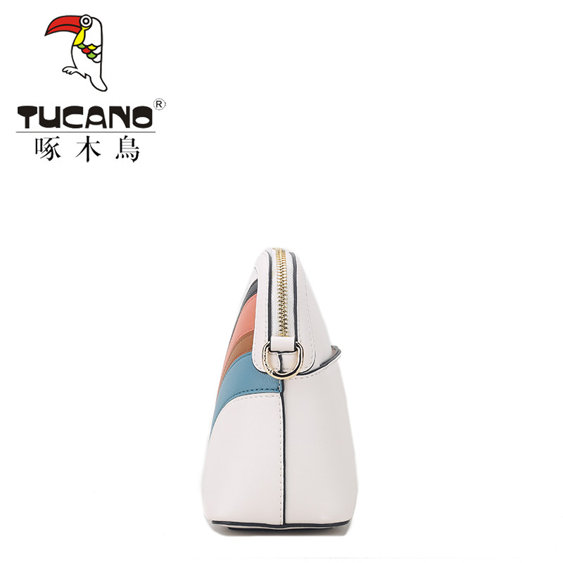 啄木鸟2020新款潮撞色单肩斜挎包 啄木鸟季诚女士包袋