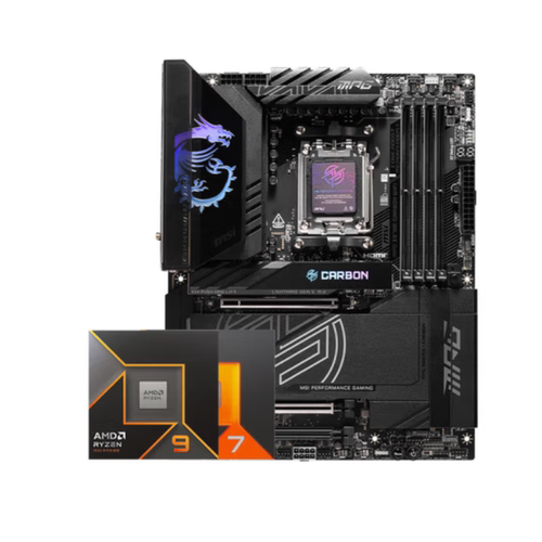 AMD锐龙R7 9800X3D盒装CPU搭华硕X870E 微星B650M B850主板套餐 - 图1