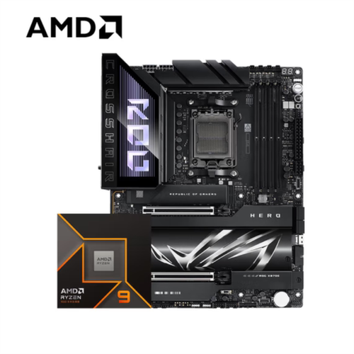 AMD锐龙R7 9800X3D盒装CPU搭华硕X870E 微星B650M B850主板套餐 - 图0