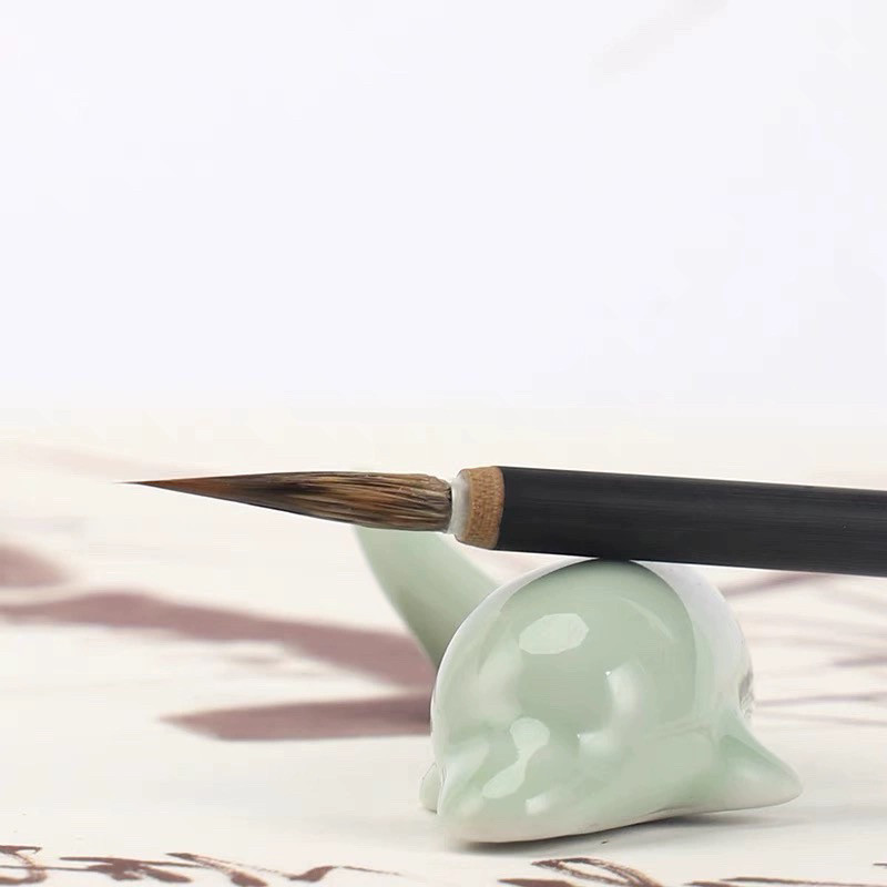 Traditional Chinese painting meticulous brush painting calligraphy thin gold body rat whisker hook line pen flower branch pretty white small regular script pen for students only