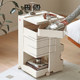 Movable multi-layer trolley storage rack