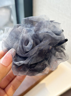 简约优雅花朵丸子夹后脑勺抓夹