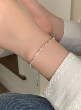 碎银几两极简纤细手链ins小众设计串珠手饰礼物