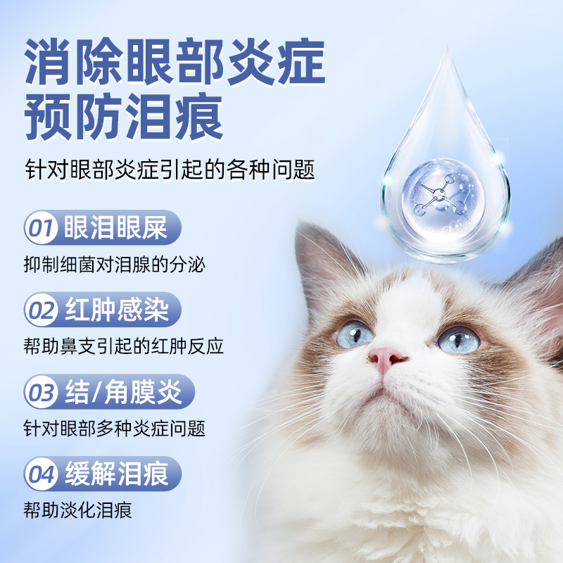 卜尼猫眼药水硫酸新霉素滴眼液宠物眼睛发炎流泪猫咪用消炎维克 - 图1