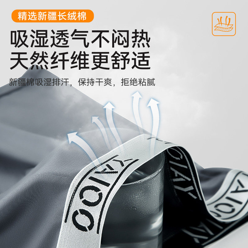雅鹿男士内裤头抗菌裆莫代尔防磨腿运动健身男款平角加长短裤四角,淘宝优惠券,粉丝福利购,淘宝优惠卷