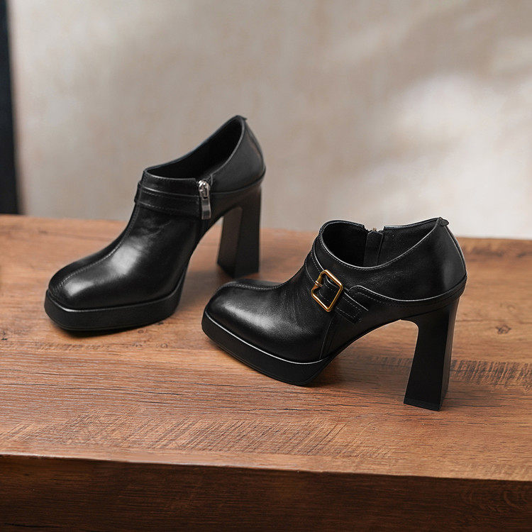 2026春秋深口系带欧美风通勤时装超10cm尖头细跟高跟单鞋女,淘宝优惠券,粉丝福利购,淘宝优惠卷