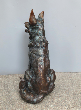 工艺纯铜门厅镇宅吉祥瑞兽大狼狗