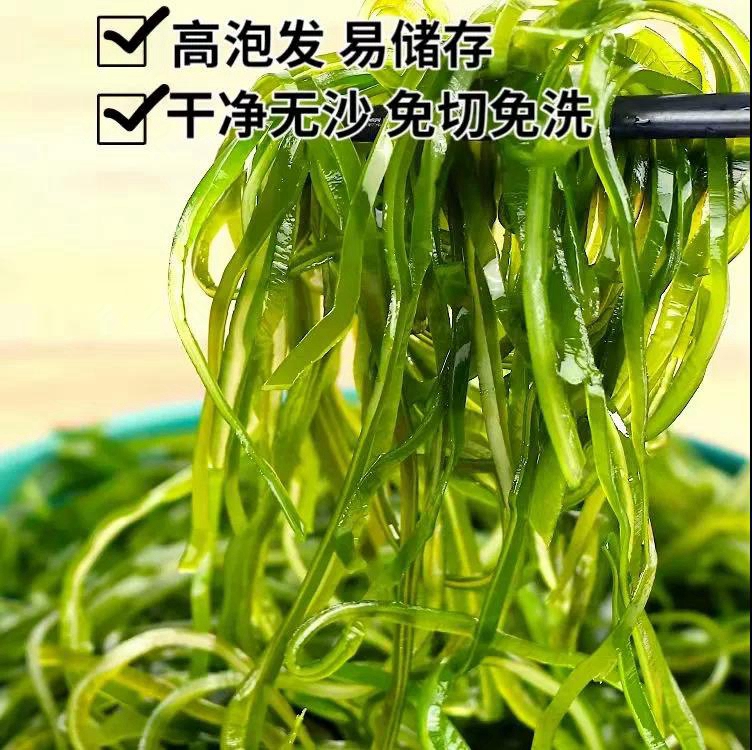 烘干压缩海带丝苗圆饼霞浦干货高泡发零脂下饭菜凉拌即食无盐免洗 - 图0