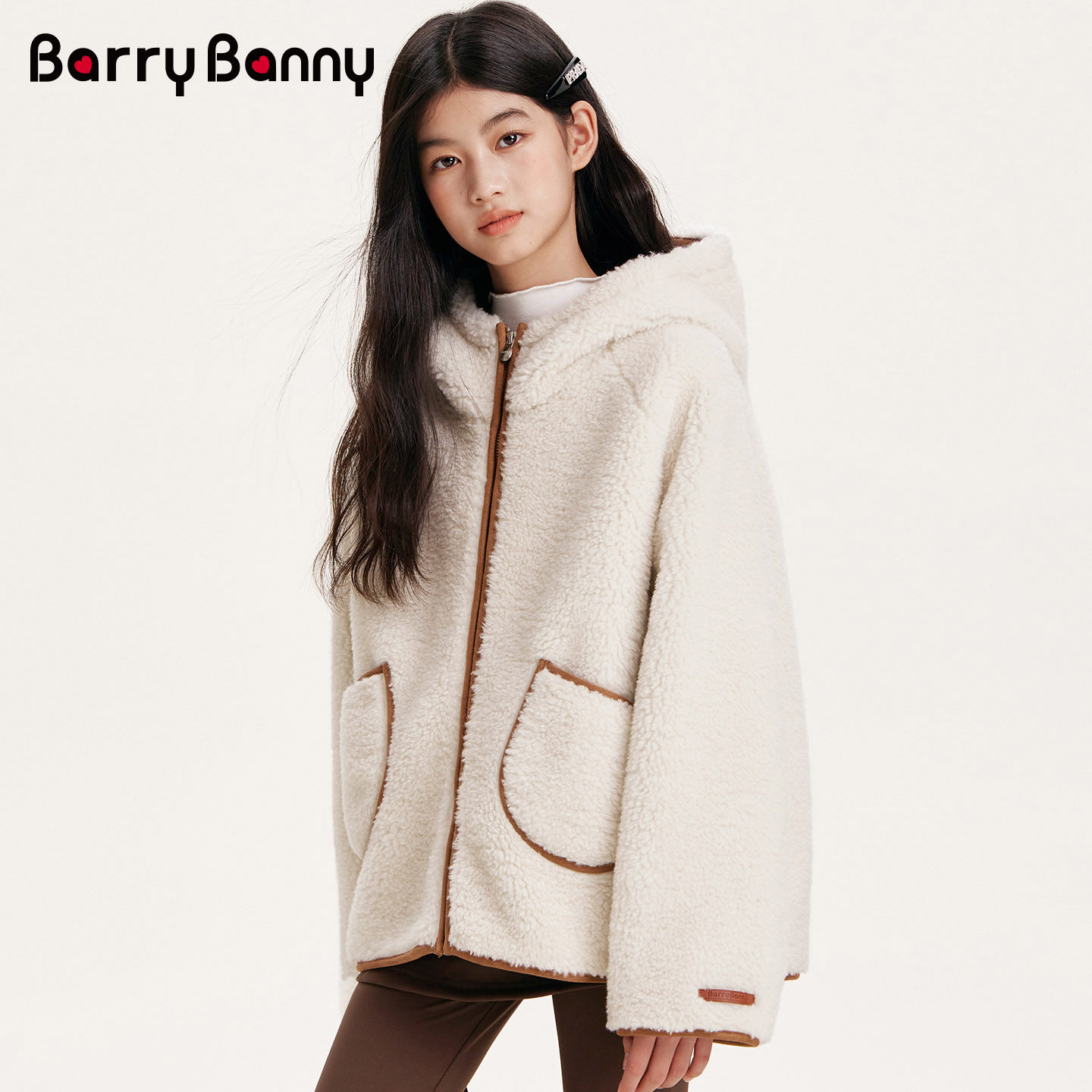 BarryBanny女童仿羊羔绒皮草外套冬季新款儿童中大童加厚保暖上衣,淘宝优惠券,粉丝福利购,淘宝优惠卷