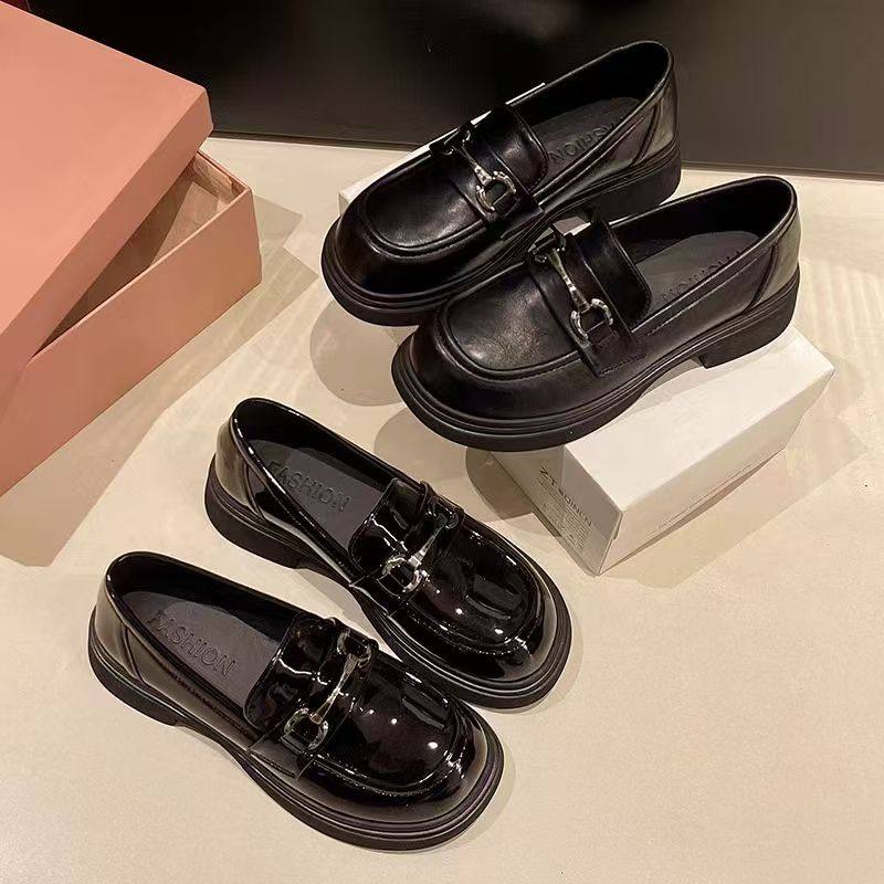 英伦风厚底小皮鞋黑色工作鞋一脚蹬单鞋2026新款春秋乐福鞋jk女鞋,淘宝优惠券,粉丝福利购,淘宝优惠卷