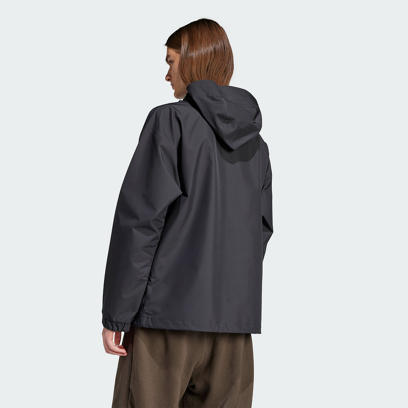 adidas阿迪达斯三叶草拒水连帽外套男魔术贴袖口防风户外服JD2110 - 图0