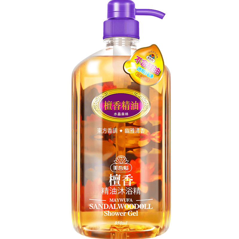美吾发檀香精油男女保湿滋润沐浴露 maywufa美吾发沐浴露