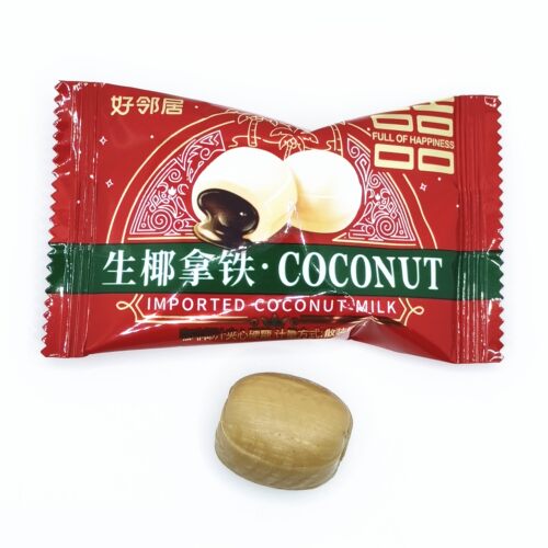 好邻居生活原素原汁椰子夹心硬糖爆浆散装0香精0色素海南椰子食品 - 图1