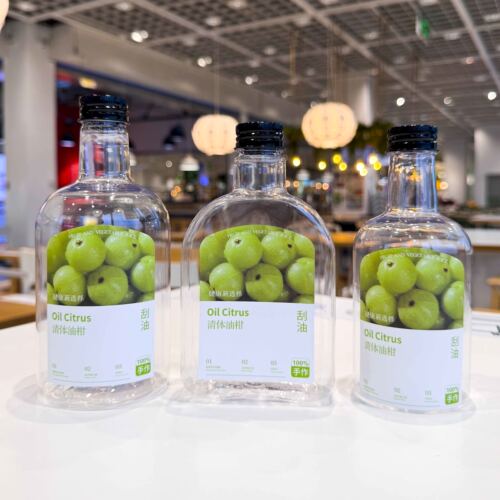 摆摊油柑茶瓶果汁饮料扁瓶 PET塑料冷泡奶茶瓶刮油果汁杯一次性杯 - 图2