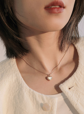 Missure白母贝黑玛瑙925银ins风