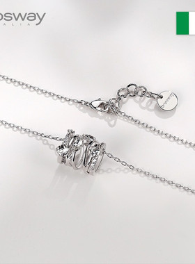 brosway欧美字母高级感锁骨链钛钢项链吊坠生日礼物送女友闺蜜