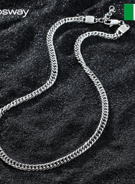 brosway钛钢项链古巴链