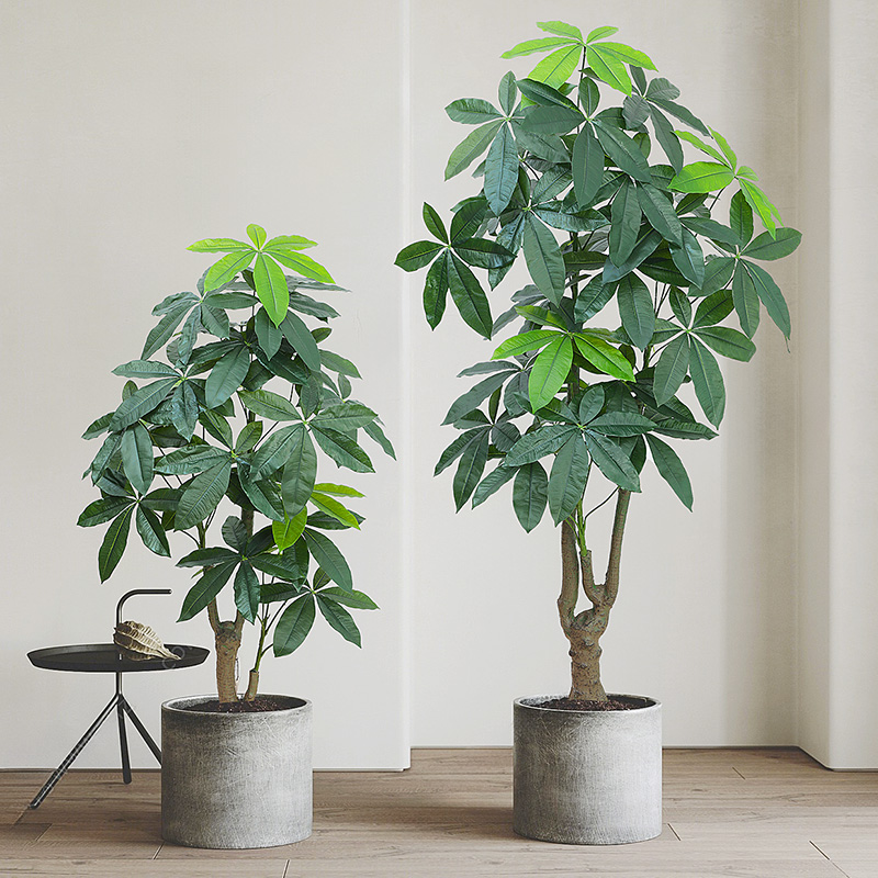 仿真绿植发财树客厅装饰盆栽大型仿生树假花落地植物摆设塑料盆栽 - 图0