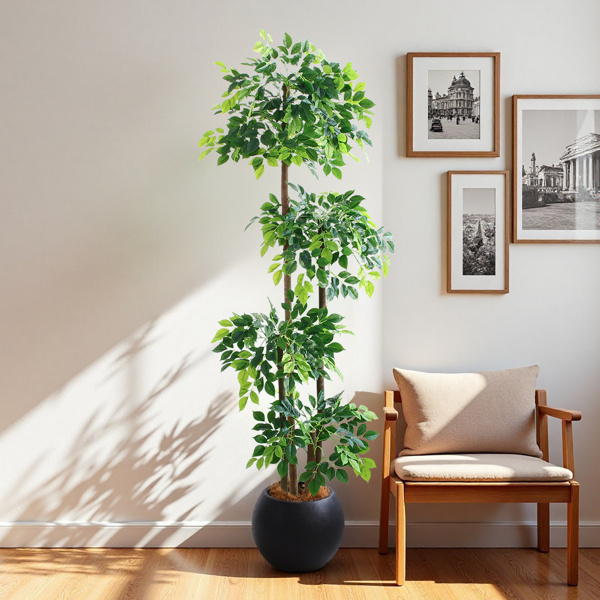 幸福树假绿植室内花大盆栽树客厅摆件假花电视柜装饰仿真植物盆景,淘宝优惠券,粉丝福利购,淘宝优惠卷