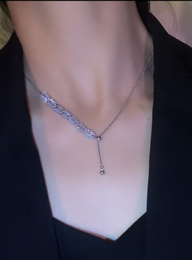 时尚高级感可调节锆石麦穗项链