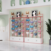 Lingerie Shop Show Rack Leaning Against Wall Floor Style Briefs Display Cabinet Clothing Store Display Racks Subadjustable Bra Shelves