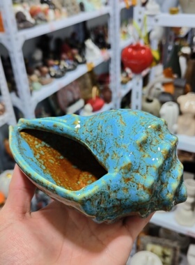 非偏远地区满19包邮部分瑕/高温窑变海洋缺釉等瑕海螺海星鱼摆件