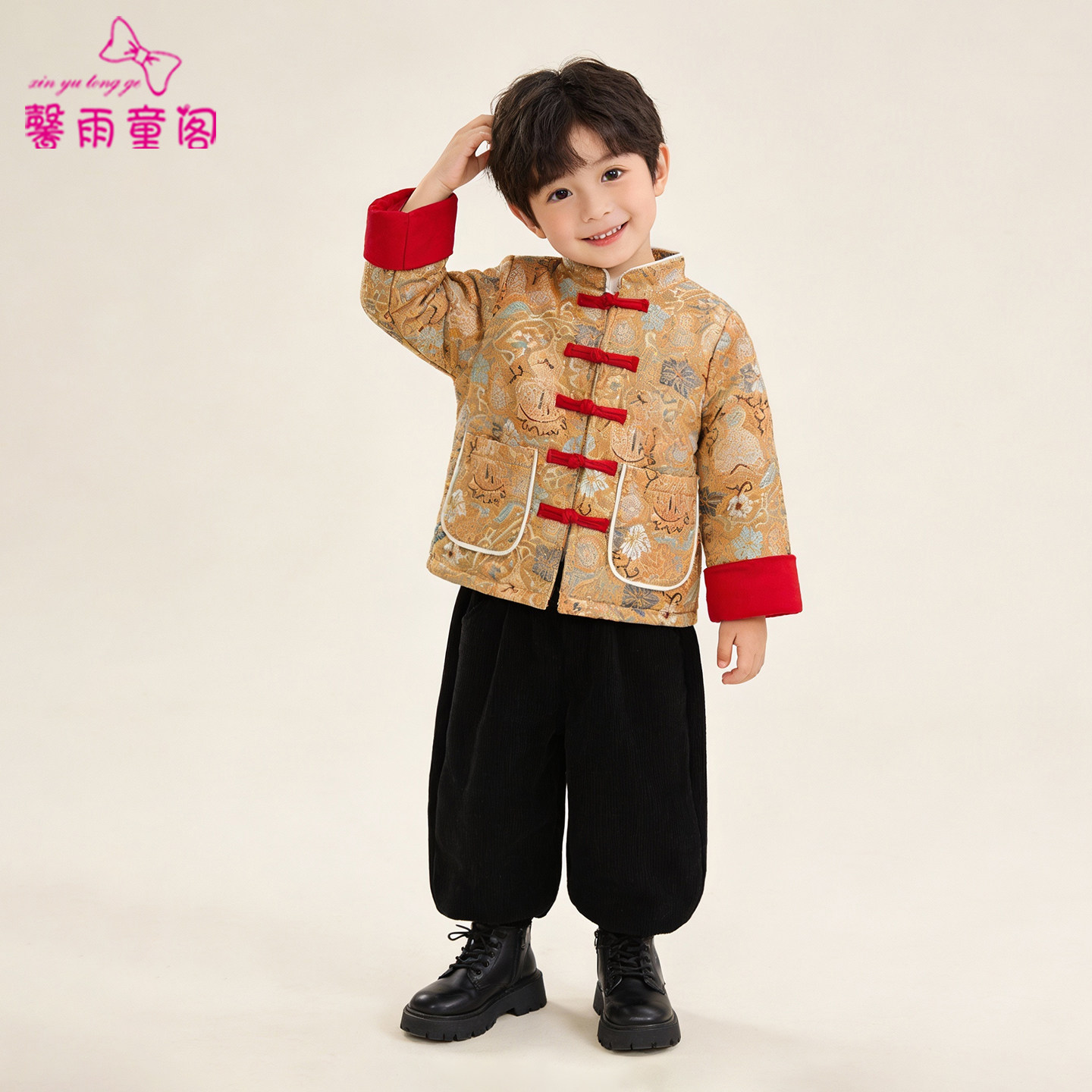 男童拜年服马年国风套装2026新款儿童唐装新中式宝宝喜庆过年衣服,淘宝优惠券,粉丝福利购,淘宝优惠卷