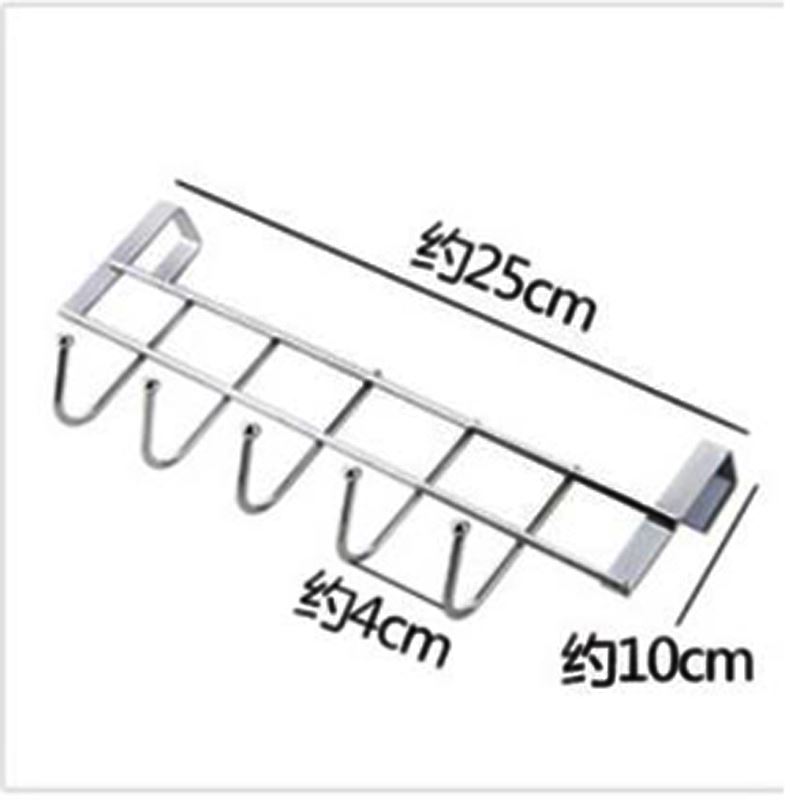 cabinet door towel rack nail-free bathroom kitchen single - 图2