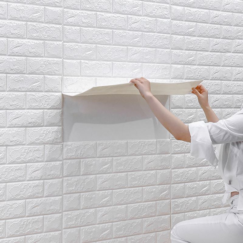 3D Brick Wall Stickers Wallpaper Decor Foam Waterproor墙纸 - 图0