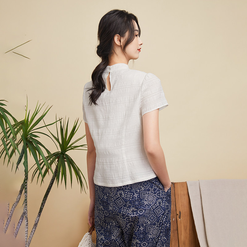 布符原创设计春季新款民国女装汉服 布符上衣