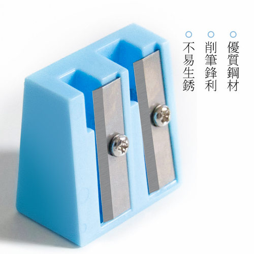 得力双孔卷笔刀垃圾桶式卷笔器粗细杆通用刨笔刀简约便携削笔刀 - 图3
