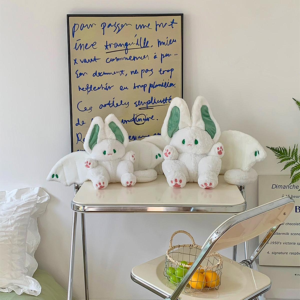 可爱蝙蝠兔子玩偶毛绒玩具兔子抱枕公仔陪睡娃娃生日礼物女生 - 图2