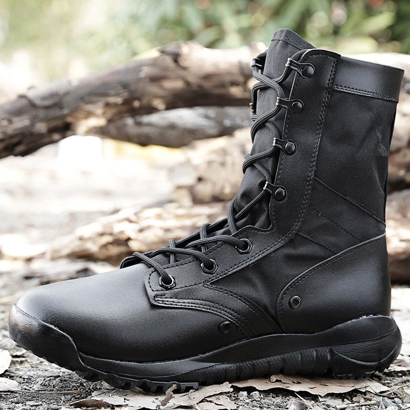 夏季户外超轻战术靴马格南CQB男高帮透气减震防滑军迷陆战靴 - 图0