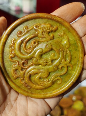 玉石原石仿古玉老玉天然岫玉雕Z