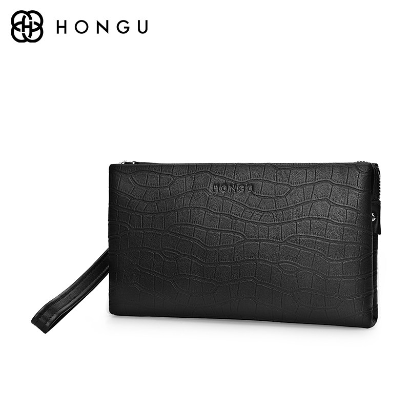 红谷男真皮大容量简约休闲手拿包 红谷男包男士包袋