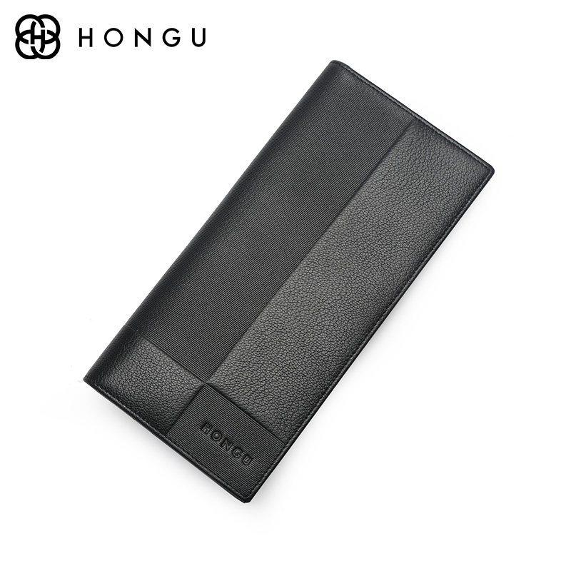 红谷长款青年个性潮薄款真皮皮夹子 红谷男包钱包