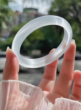 白月光手镯猫眼玉髓镯子高级感女