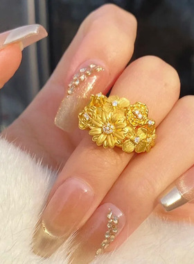 金店同款繁花似锦雏菊戒指