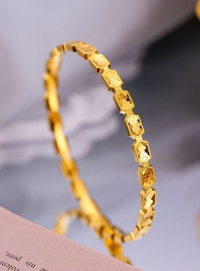 金店同款蜂巢碎冰冰龙鳞手镯