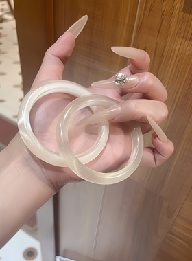 白月光冰透荔枝冻香槟金手镯首饰