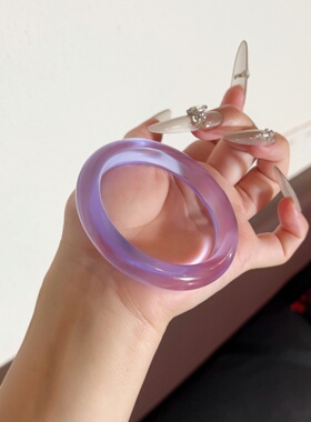 新中式纯天然紫罗兰水晶手镯