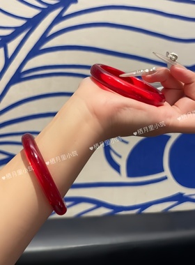 新中式纯天然红色水晶手镯