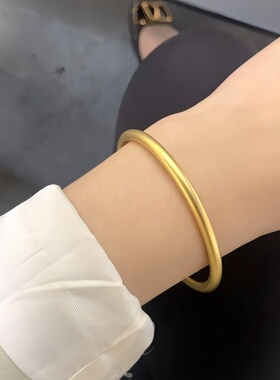 古法传承沙金手镯实心百搭手环