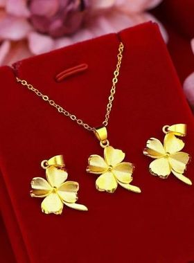 金店同款沙金饰品新中式吊坠项链