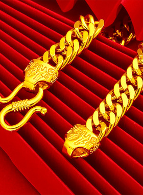 金店同款沙金饰品福字头手链