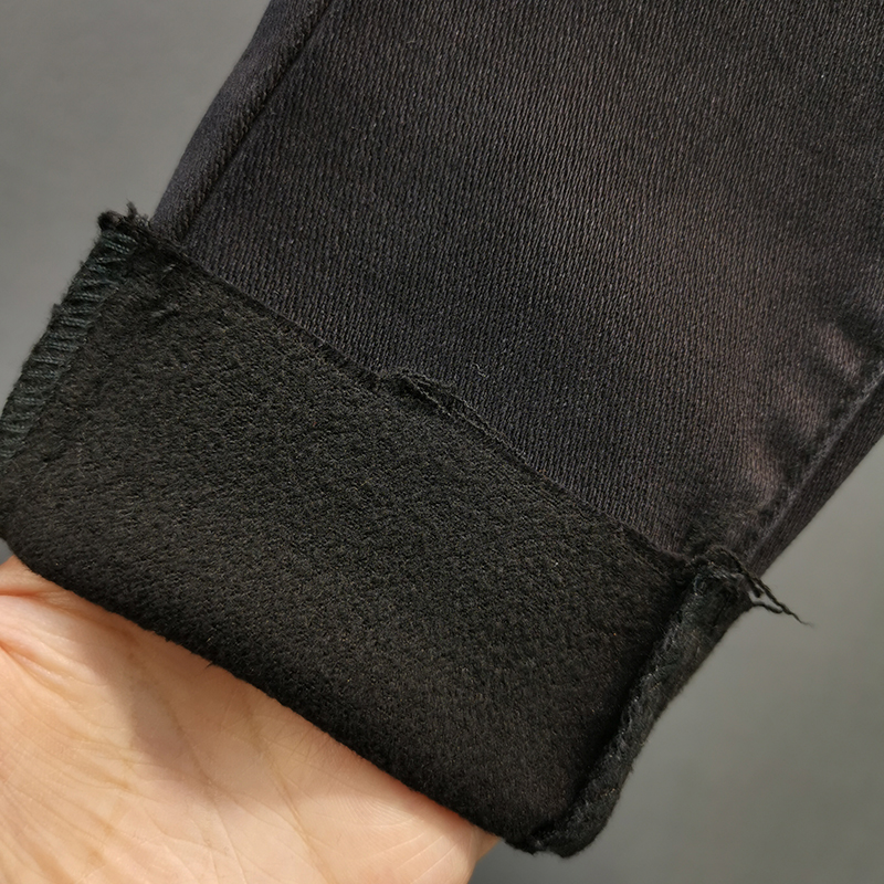 薄绒牛仔裤女2025年冬季新款弹力修身高腰显瘦欧洲站假破洞小脚裤,淘宝优惠券,粉丝福利购,淘宝优惠卷