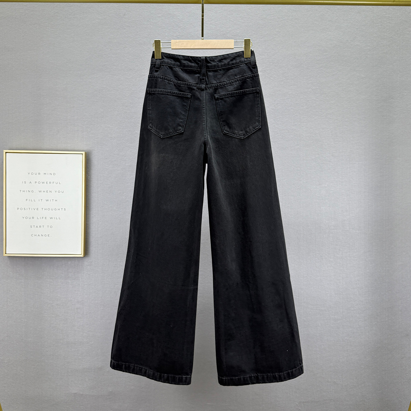 假破洞亮片牛仔裤女加长裤2025年秋季新款高腰宽松显瘦欧式阔腿裤,淘宝优惠券,粉丝福利购,淘宝优惠卷