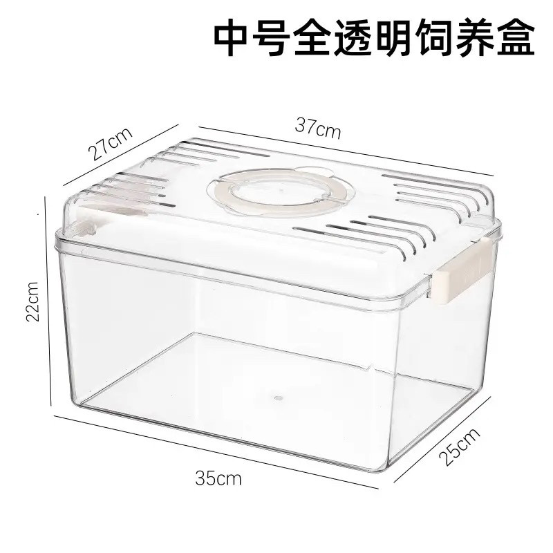 爬宠饲养盒透明爬虫饲养箱仓鼠守宫蜗牛昆虫蜘蛛独角仙甲虫造景缸